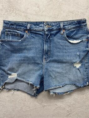 Old Navy Distressed Blue Denim Jean Shorts